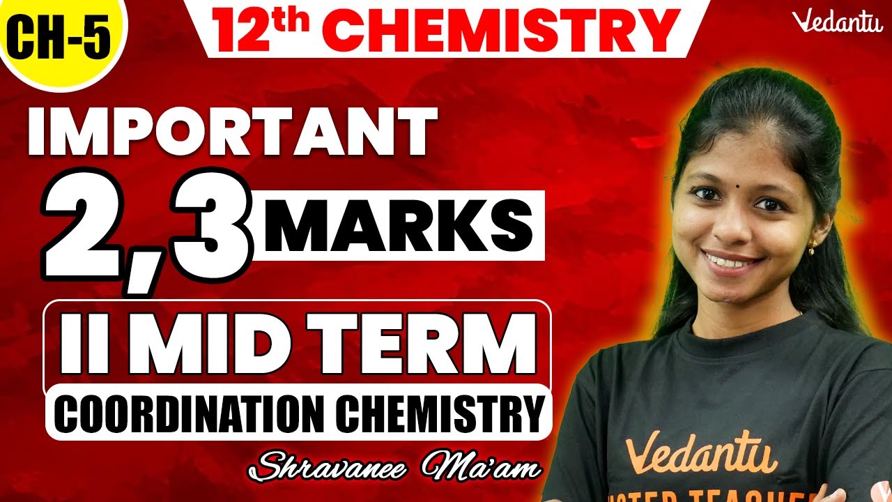 12th Chemistry |Chapter 5 |Public Important Questions 2025| Book Back Questions | Shravanee Ma'am