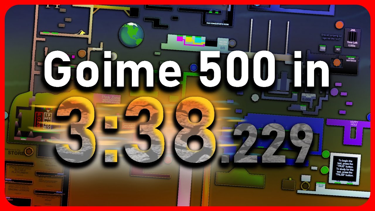 THE ENDGAME. World Record Goime 500 Speedrun in 3:38.229