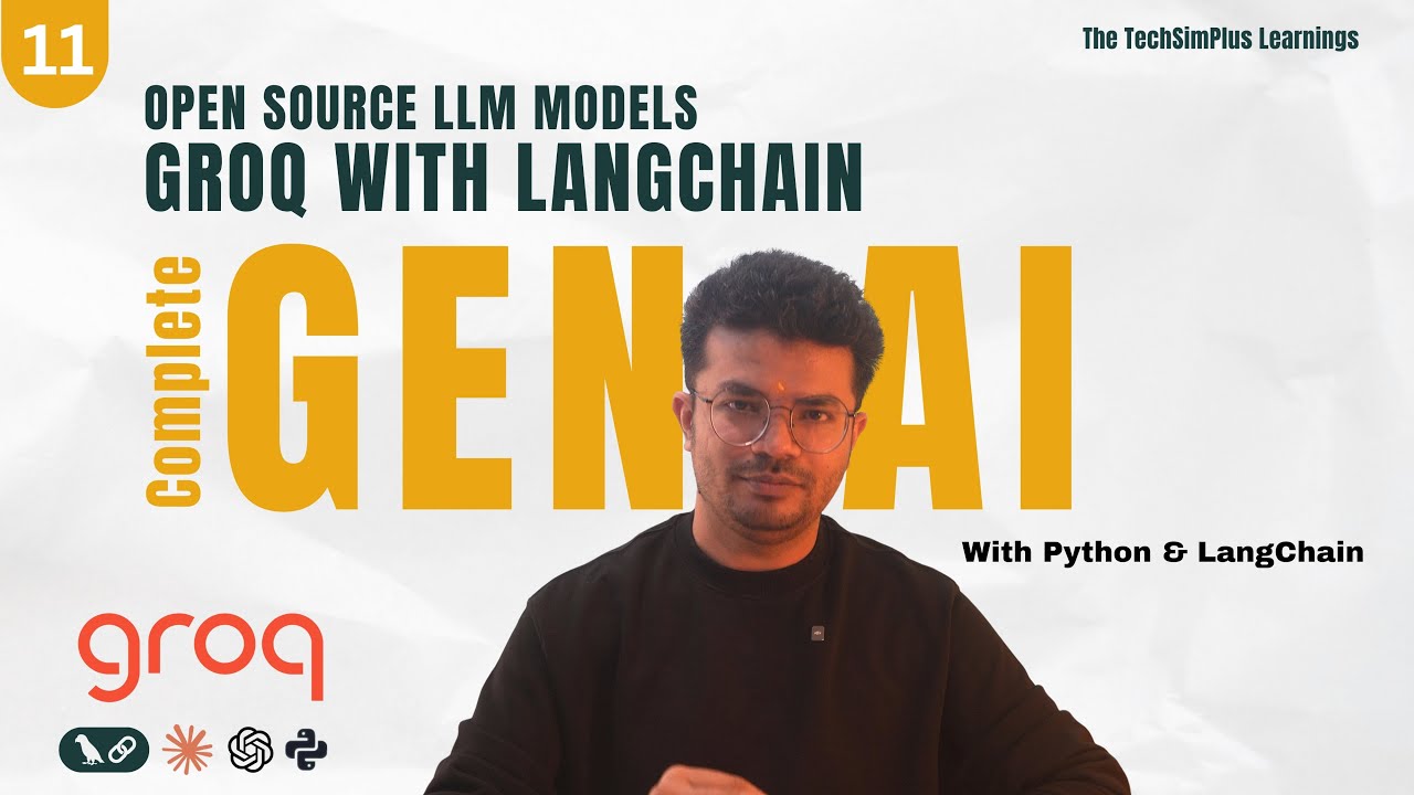 #11 Open Source LLM Models using Groq | Groq Integration with LangChain | 20x Faster than ChatGPT!
