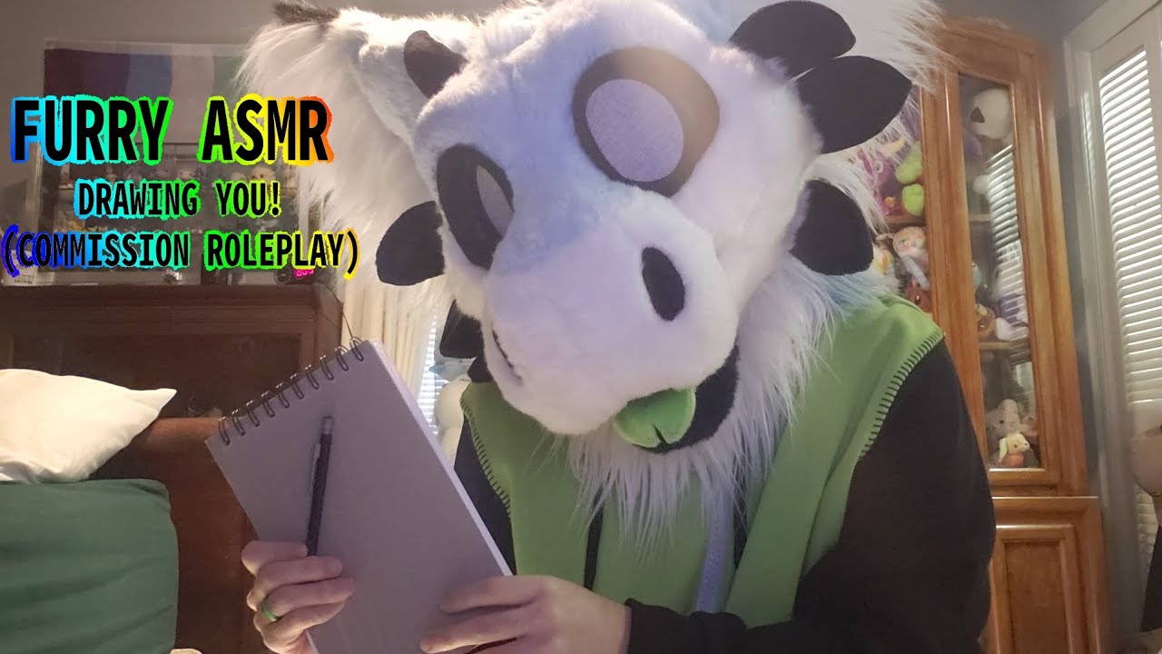 [FURRY ASMR] Drawing YOU! ✏ (Commission Roleplay) (Drawing sounds, visual triggers, and whispering)