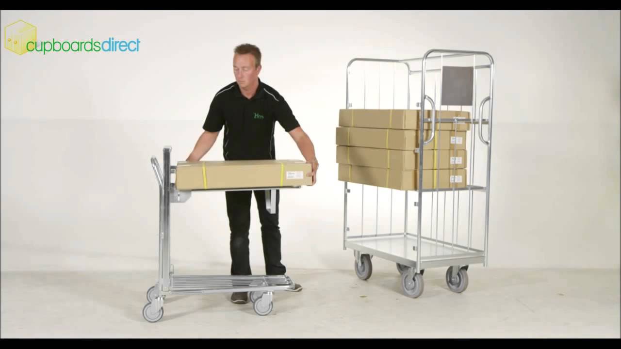 Self Levelling Stock Trolley 300kg Capacity - Cupboards Direct Ltd