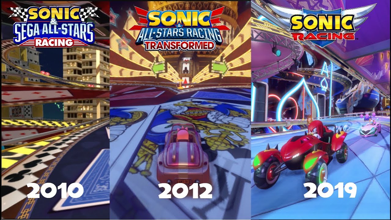 Evolution of Roulette Road - Original vs. Remaster vs. Remake - Team Sonic Racing (2010 - 2019)