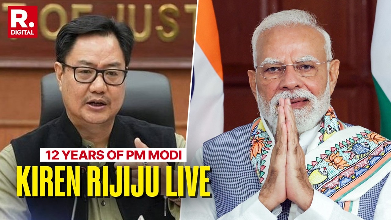 LIVE: Kiren Rijiju Hails PM Modi As Govt. Completes 12 Years, Marks Historic Leadership Milestone