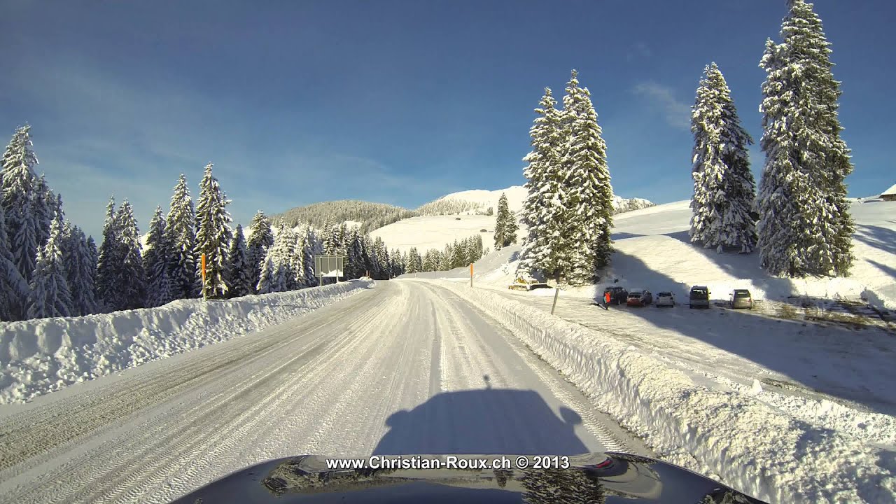Switzerland 261 (Camera on board): Col du Jaun / Jaunpass in Winter (GoPro Hero3 UHD/4K)