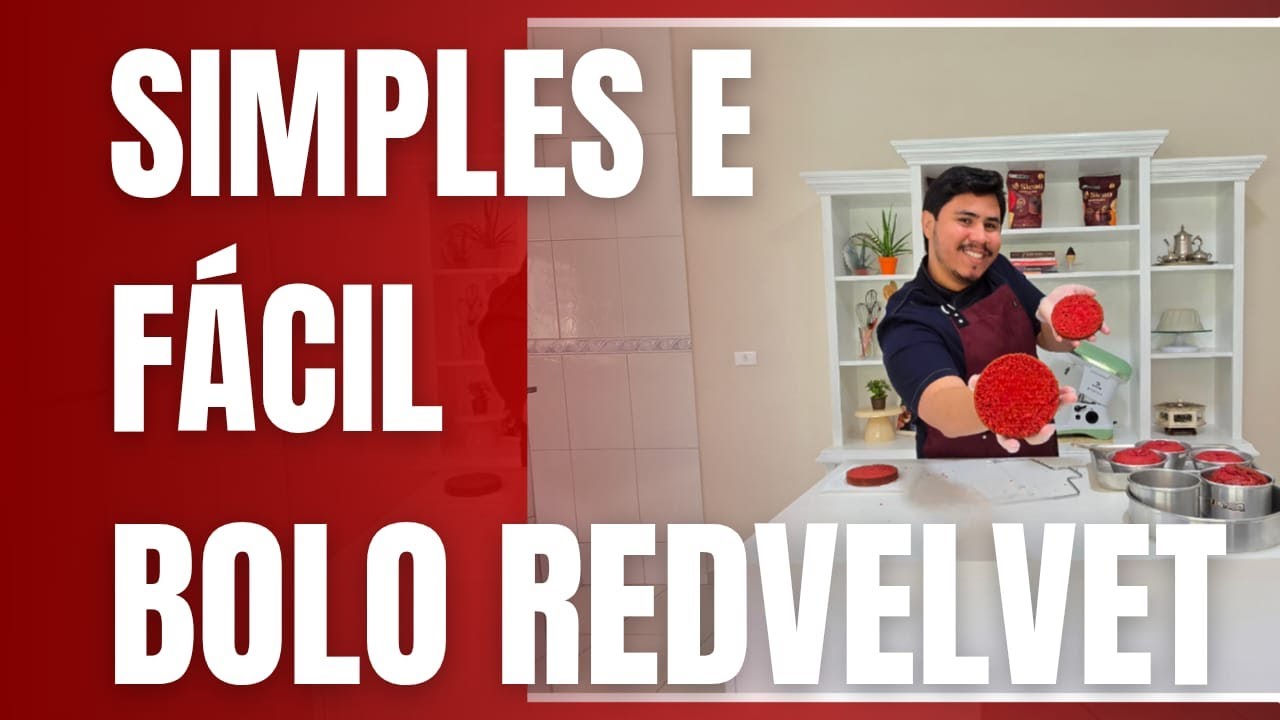 MASSA RED VELVET, SIMPLES E FACIL PASSO A PASSO.
