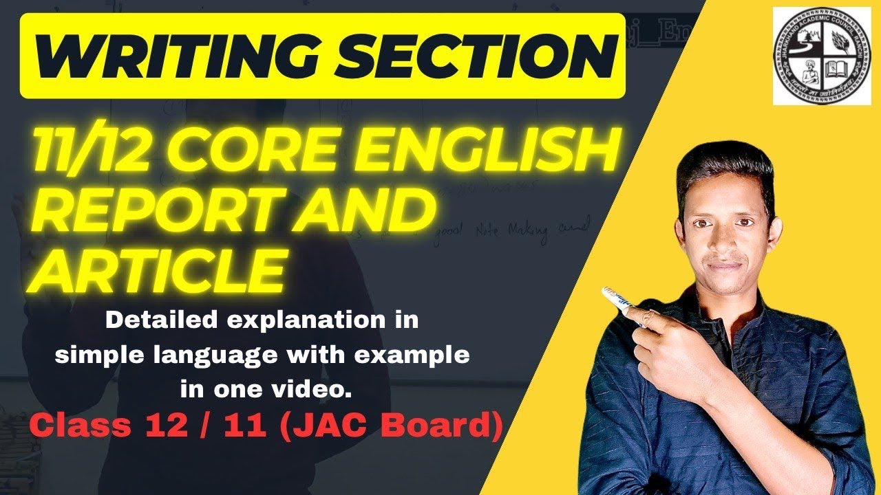 Report Writing vs Article Writing Class 12 JAC Board | English Core 2026 Guaranteed Tips #jacboard 