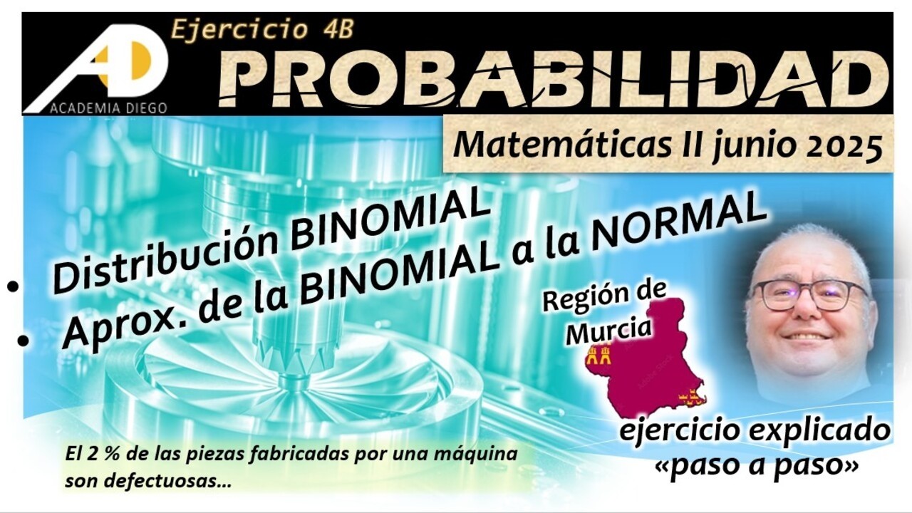 DISTRIBUCIÓN BINOMIAL APROXIMACIÓN BINOMIAL NORMAL #matematicas #bachillerato #probabilidad