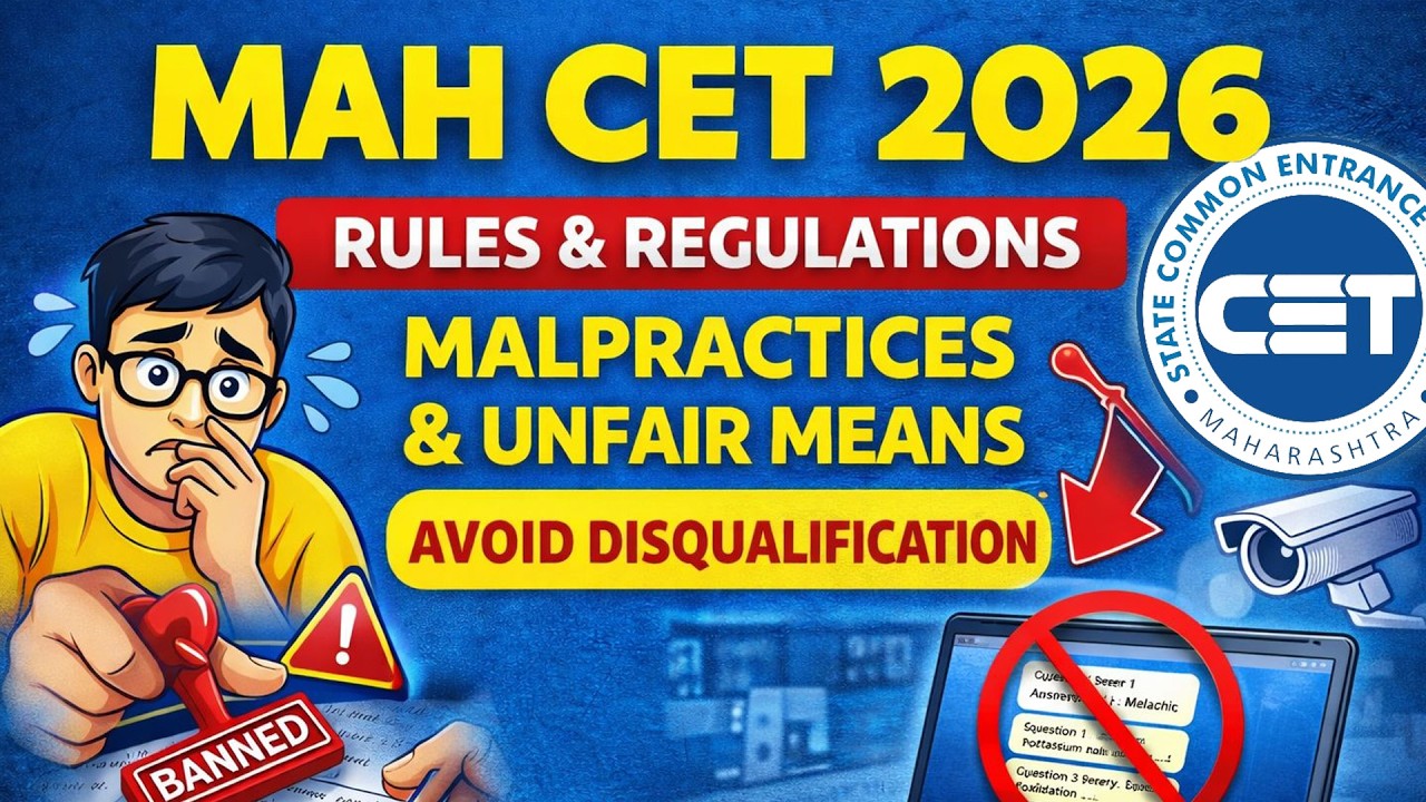 MAH CET 2026 – Rules, Malpractices & Unfair Means Explained 🚨 | CET 2026 Exam Rule 😱