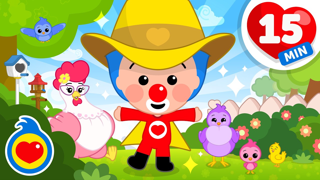 Os Passarinhos 🐦 😊 ✨ e outros bichinhos | 15 minutos de Música Infantil com Um Herói do Coração ❤️