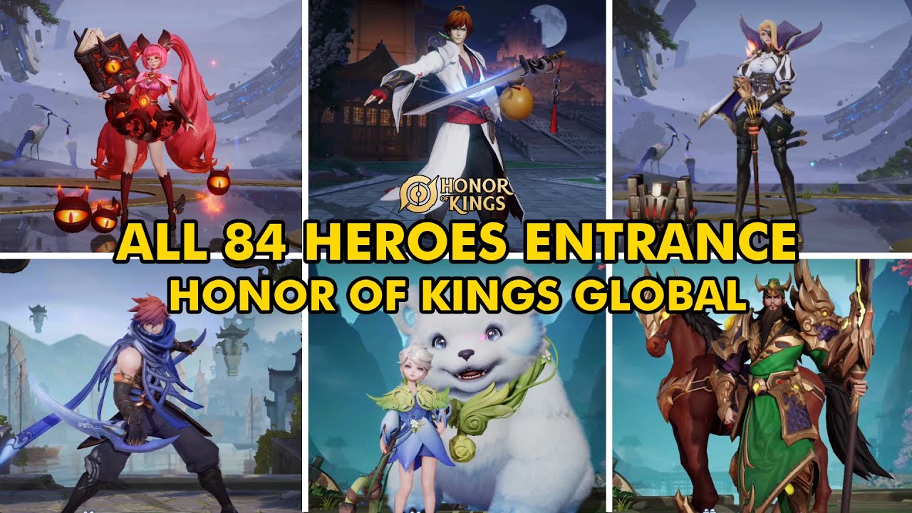 ALL HONOR OF KINGS 84 HEROES ENTRANCE 2024 | HoK GLOBAL