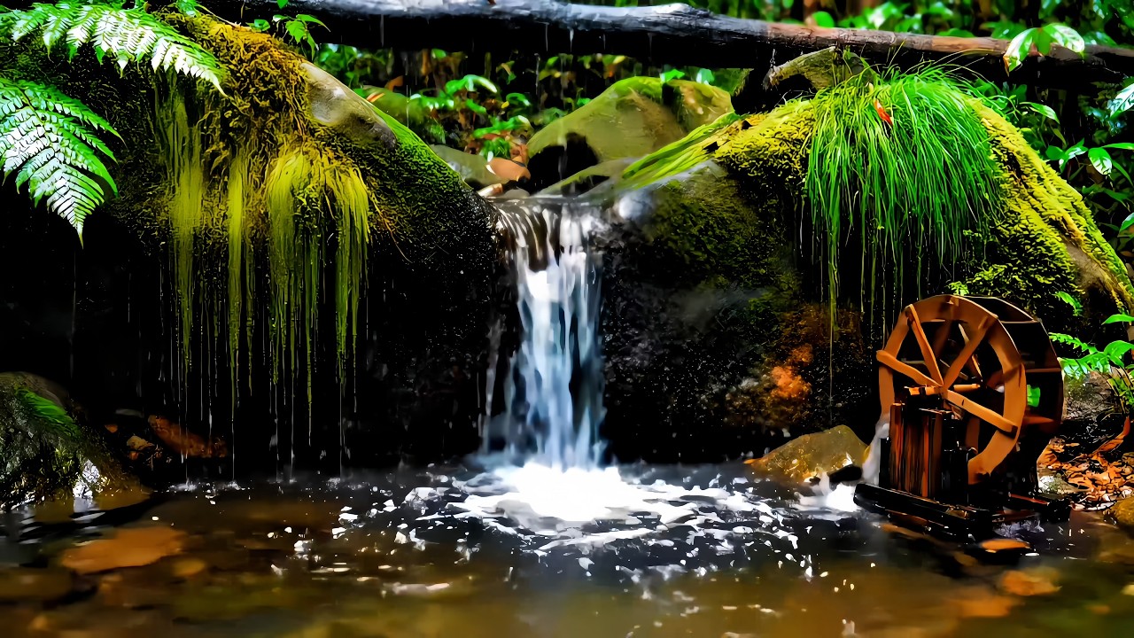 Beautiful Forest Stream & Calming Water Sounds • Sleep, Relax, Focus