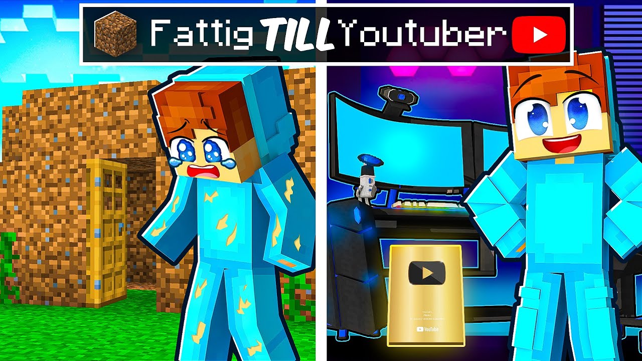 FATTIG Till YOUTUBER Saga i Minecraft!