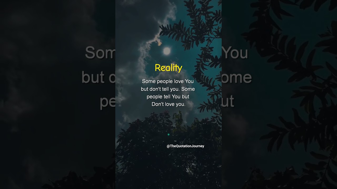 Reality 💔 Some Love Without Words, Some Speak Without Love 💭 #Reality #Love #Truth