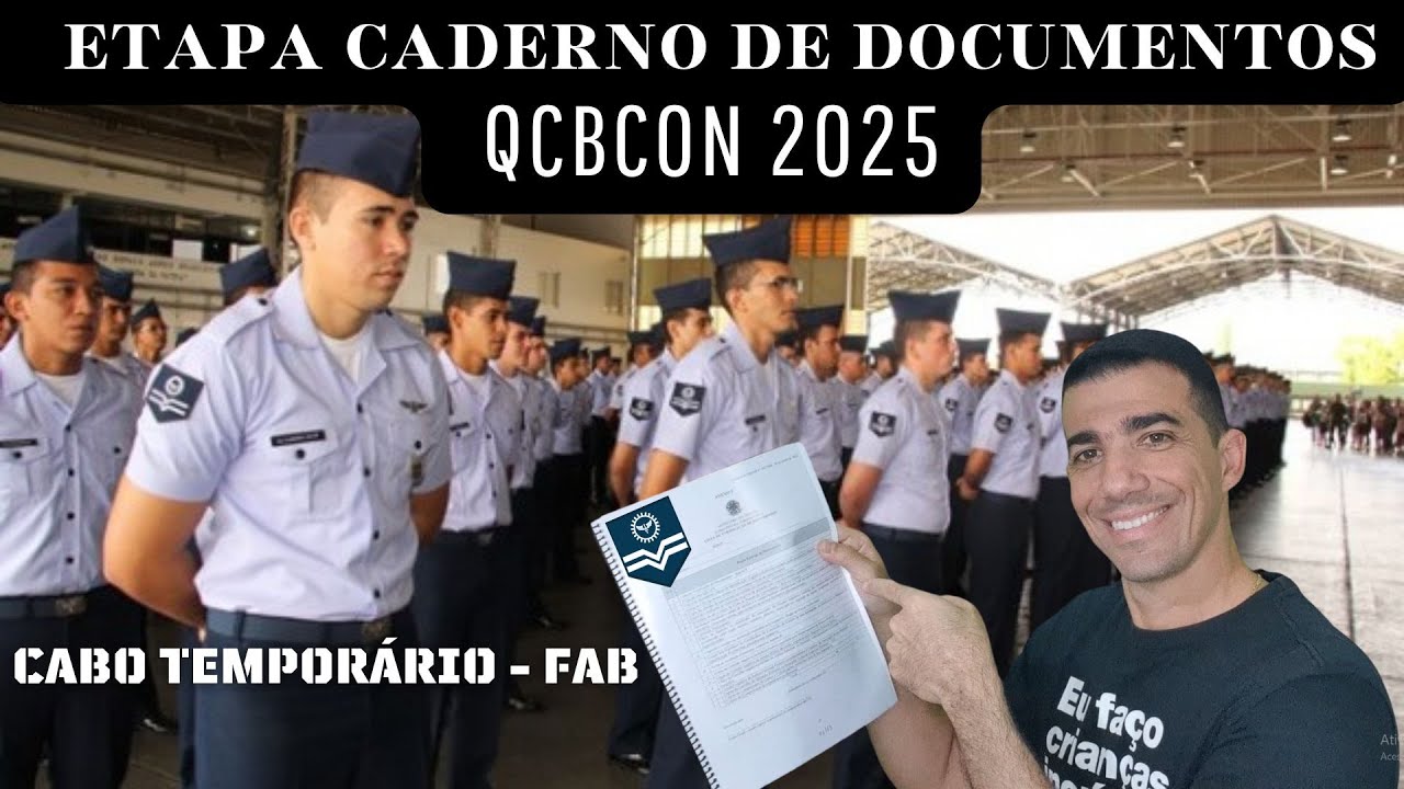 ⚡QCBCon 2025 | CADERNO DOCUMENTOS - CABO Temporário Aeronáutica |  Dicas Atualizadas