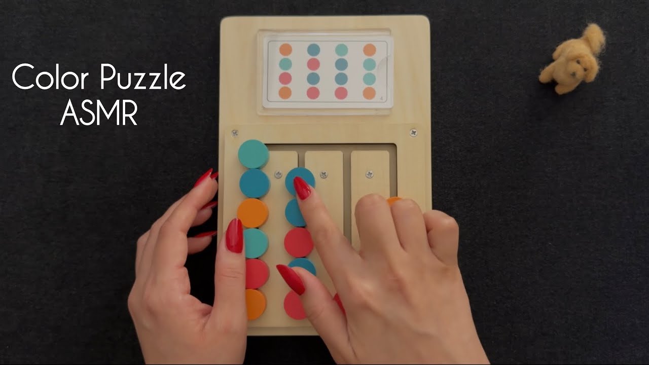 ASMR - Color Puzzle Challenge 🎨 (whispering, gentle taps & slides) (1)