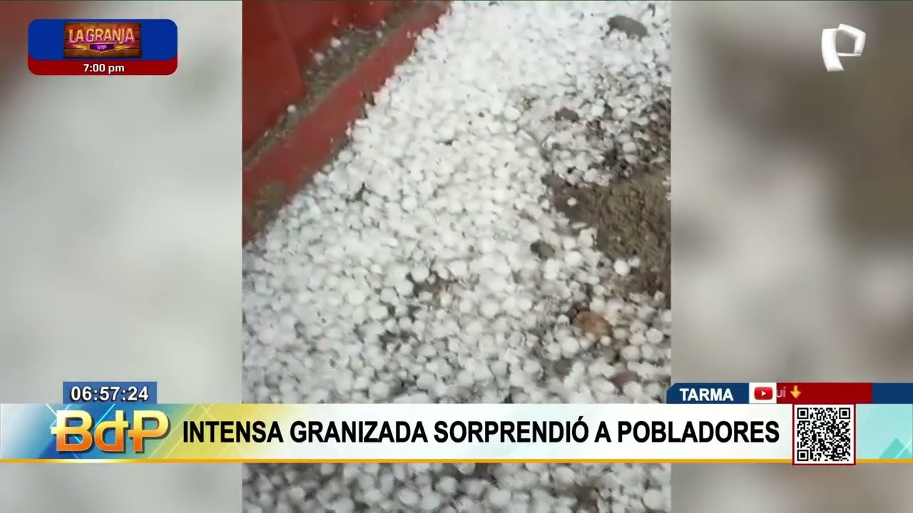 Tarma: intensa granizada sorprendi&oacute; a pobladores