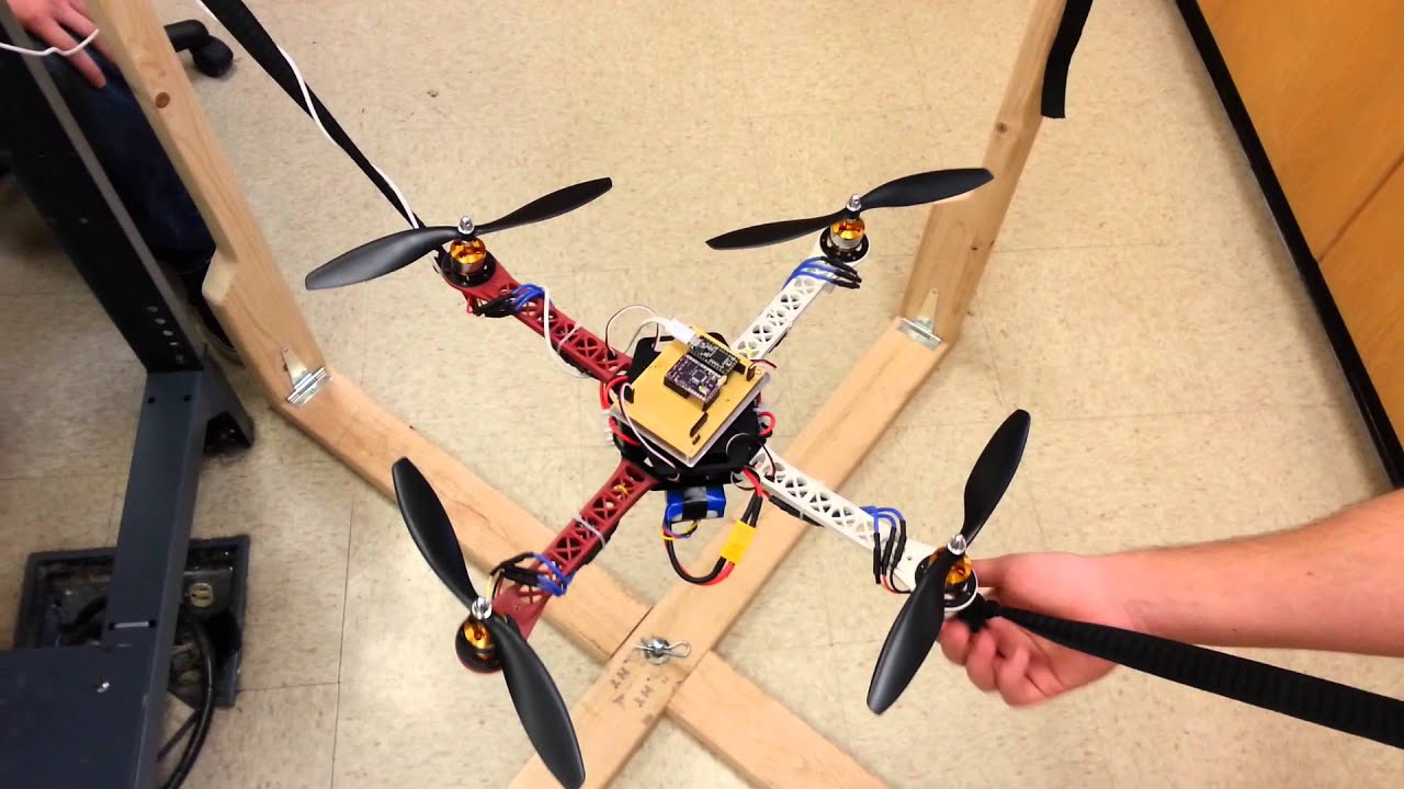 Demonstration of the quadcopter test rig