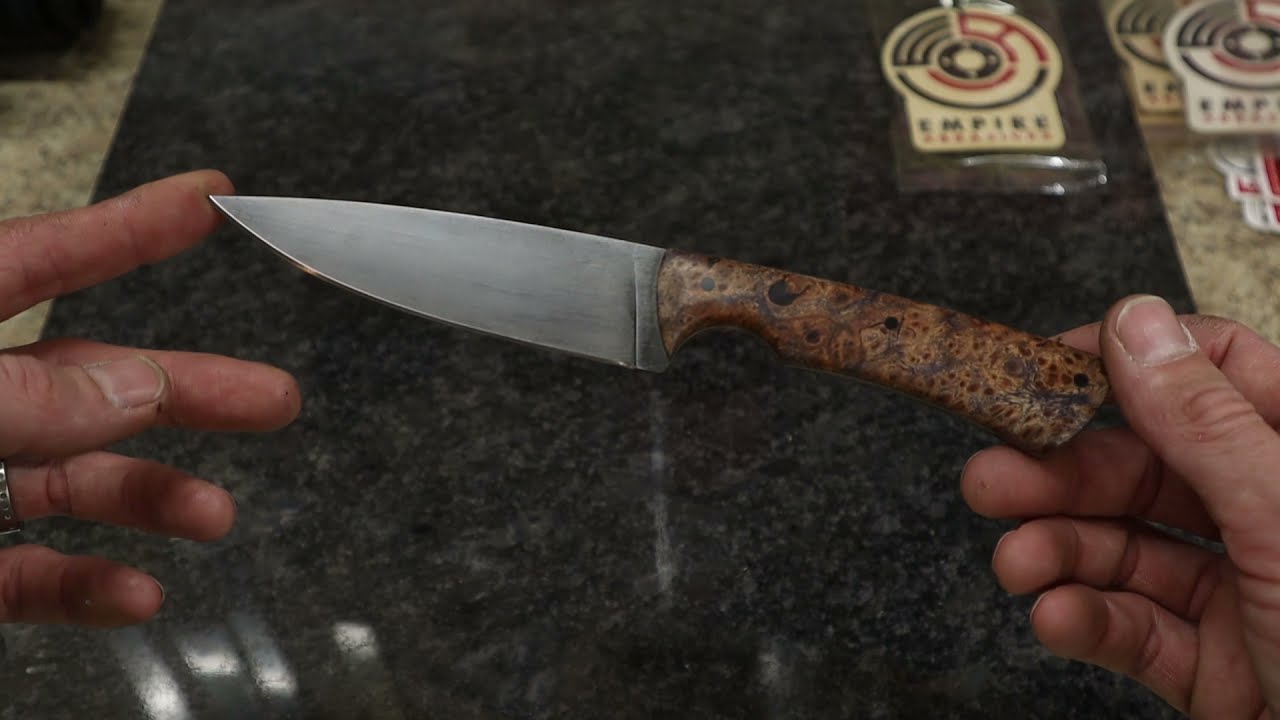 Elm burl knife handle material - knife making