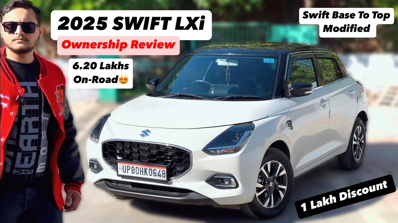 2025 MARUTI SUZUKI SWIFT LXi BASE MODEL OWNERSHIP REVIEW😍 SWIFT MODIFIED BASE TO TOP | LXI TO ZXI+❤️
