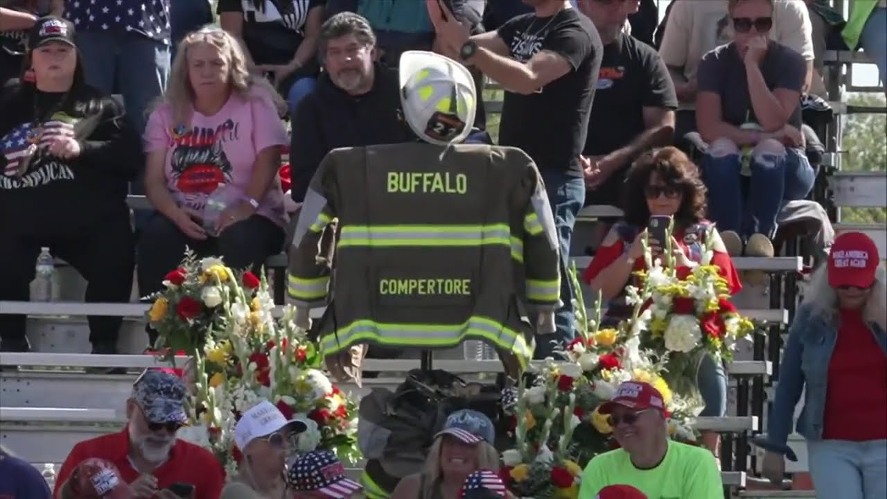 Tribute made to Corey Comperatore at Trump rally in Butler, Pennsylvania