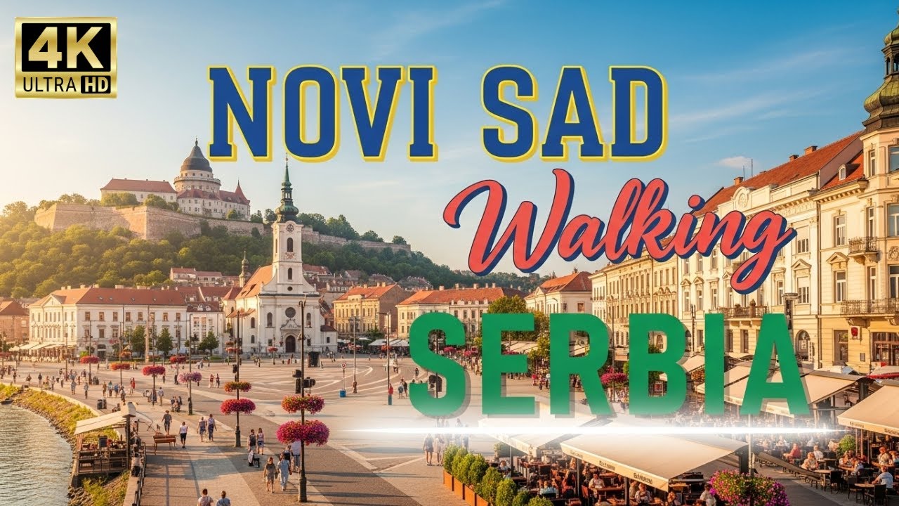 Novi Sad Walking Tour Serbia | Danube River Charm & Summer Vibes | 4K 60fps UHD