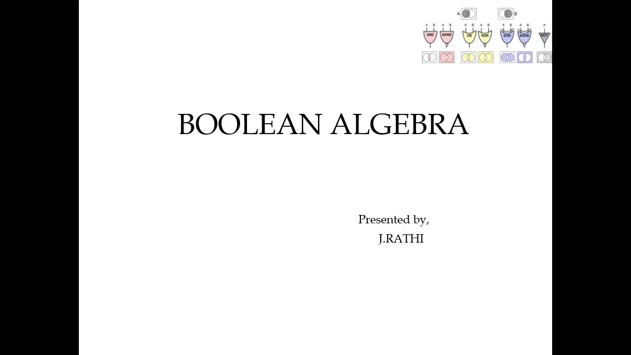 Boolean algebra in tamil