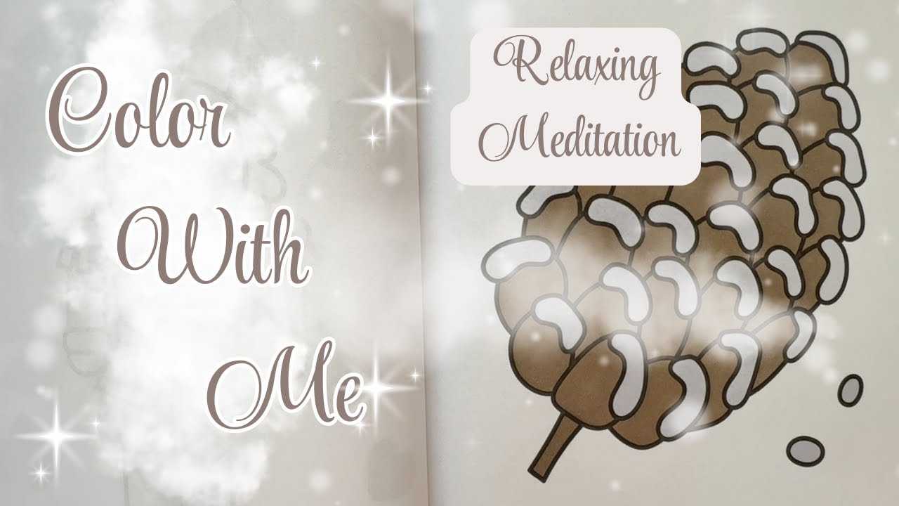 Color with me | Snow Covered Pinecone #cozycoloring #meditativecoloring #alcoholmarkers
