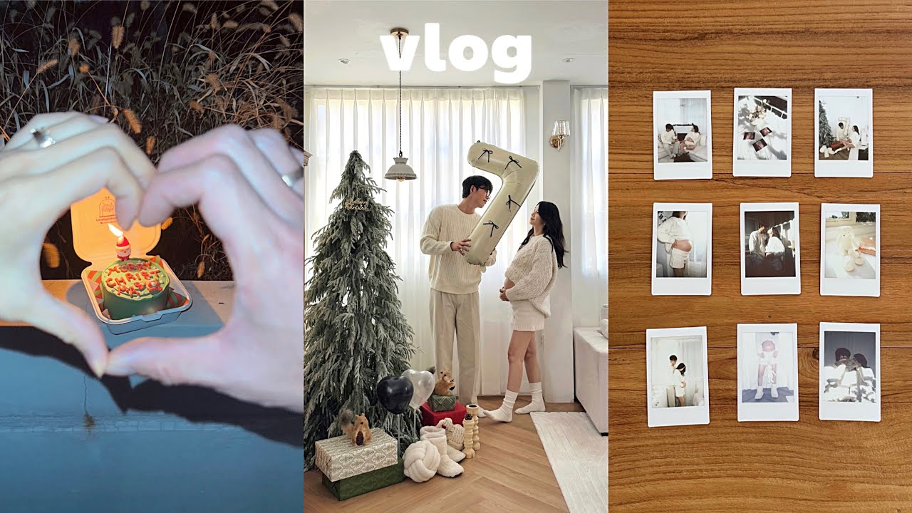 vlog. 만삭 임산부의 연말 브이로그 | 12월 기록 | 만삭촬영 | 7주년 결혼기념일 | 임신 일기 | 부산맛집•부산카페 추천