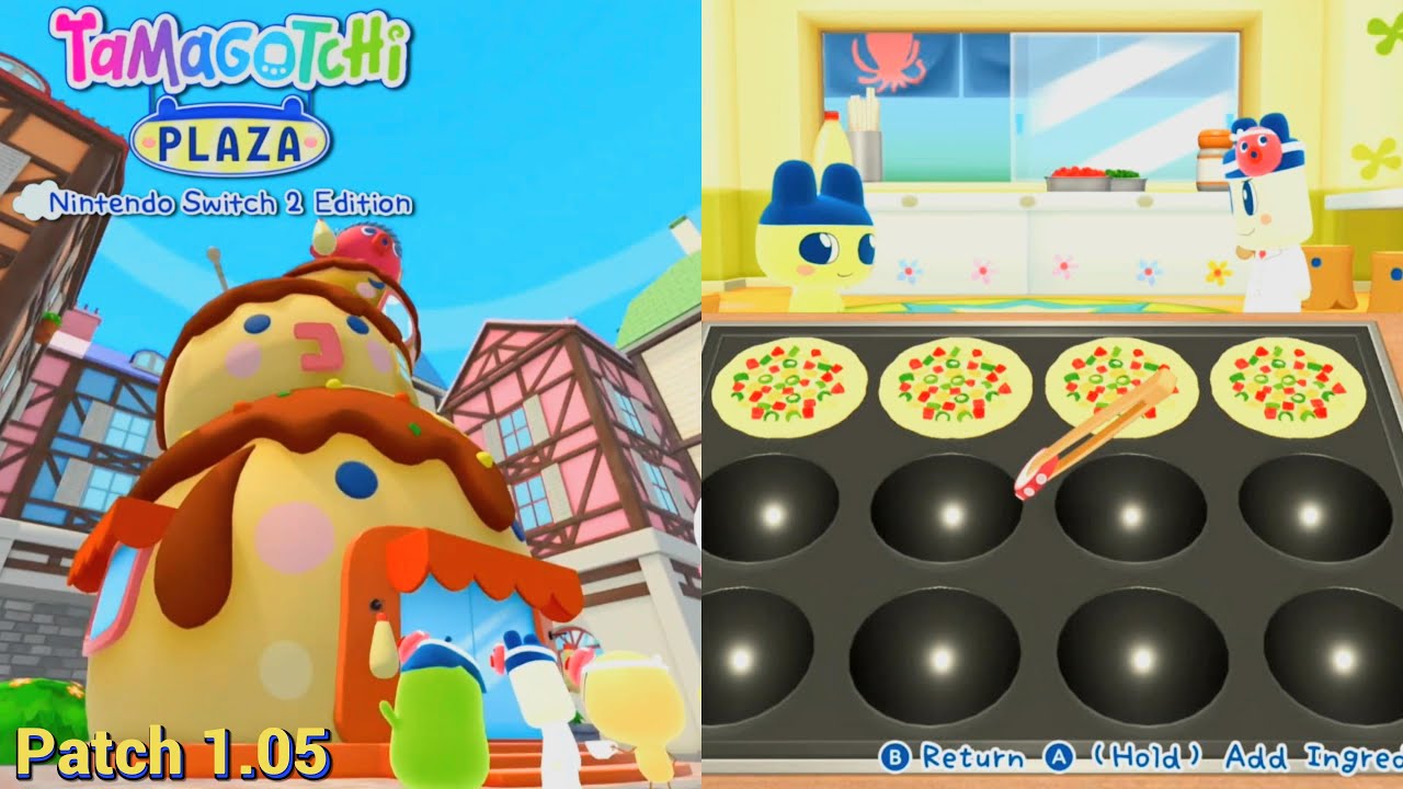 Tamagotchi Plaza: New Update Takoyaki Shop & 3rd Upgrade, Three fathers at work! - Switch 2