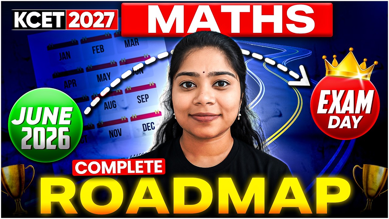 KCET Maths Roadmap 2027 📐 From Basics to 95+ | Complete Strategy | Sowndarya Mam
