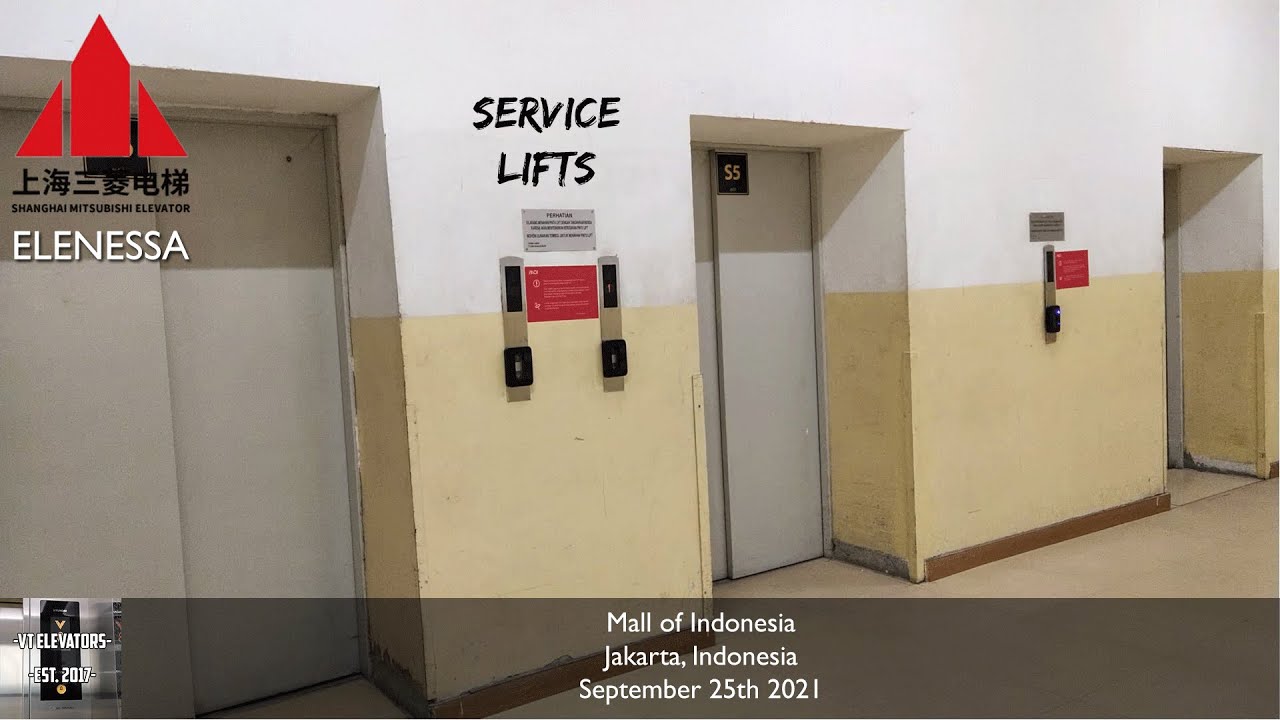 2 Shanghai Mitsubishi ELENESSA Service Lifts - Mall of Indonesia, Jakarta