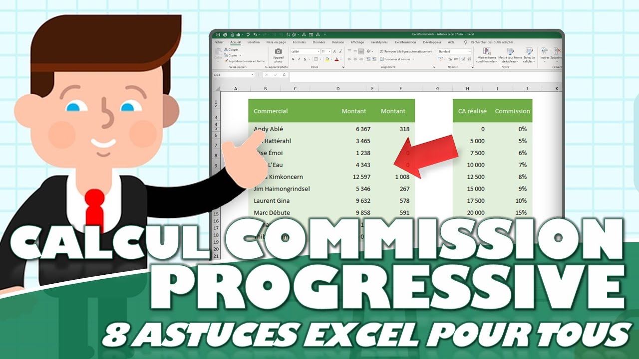 Comment calculer une commission progressive sur Excel ? (8 astuces Excel pour tous)