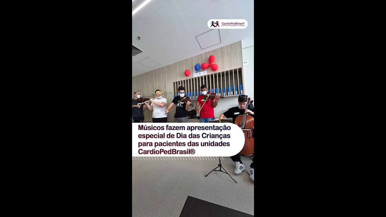 M&uacute;sicos se apresentam para pacientes da CardioPedBrasil&reg; em comemora&ccedil;&atilde;o ao Dia das Crian&ccedil;as