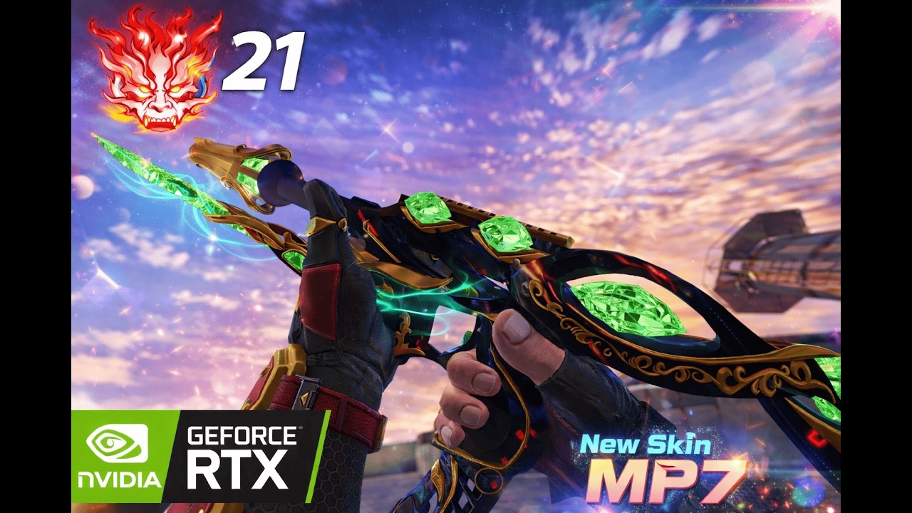 New Skin MP7 || 21 Kill 1Match || Battle Royal || Blood Strike || RTX EDITION