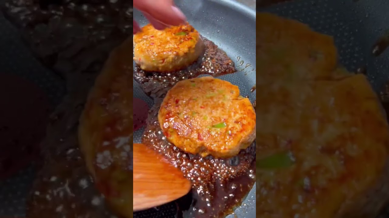 Honey Hoisin Glazed Salmon Burgers with Asian Slaw 