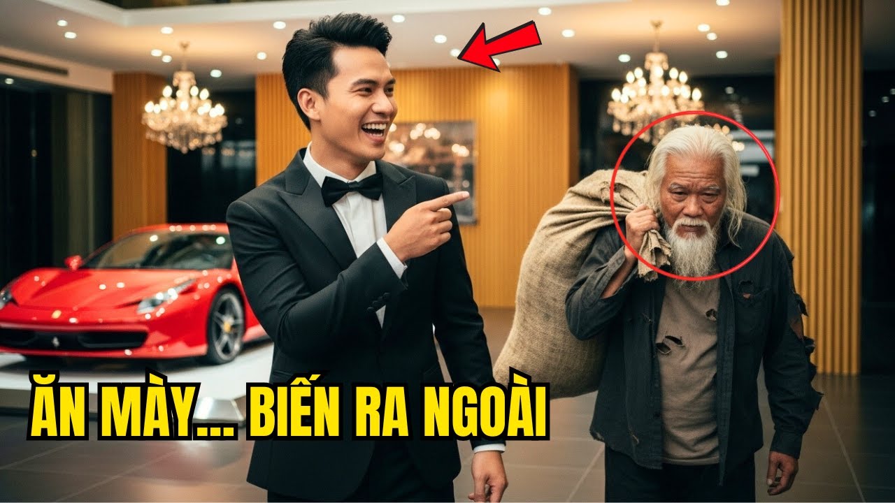 Thiếu gia cười nhạo ông lão nghèo giữa showroom siêu xe – 10 phút sau, cả căn phòng chết lặng