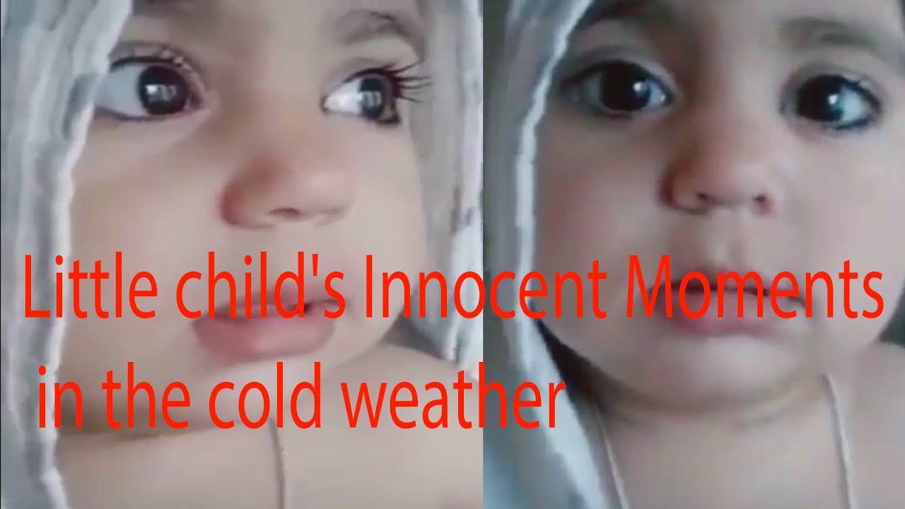 Little child's Innocent Moments in the cold weather