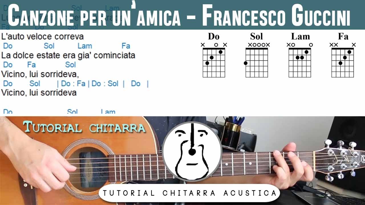 Canzone per un'amica (Francesco Guccini - Nomadi) - Tutorial Chitarra - Arpeggio