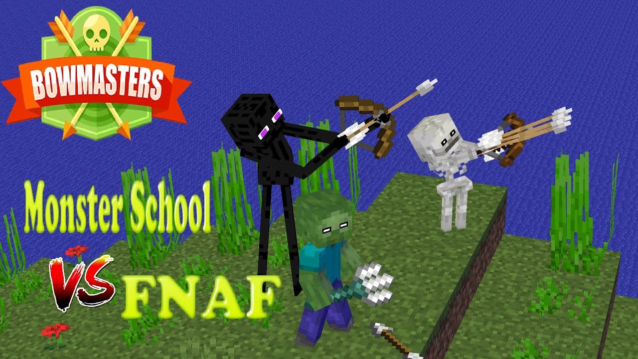 Monster School : Bowmaster Fighting Challenge Part 2 -Minecraft Animation