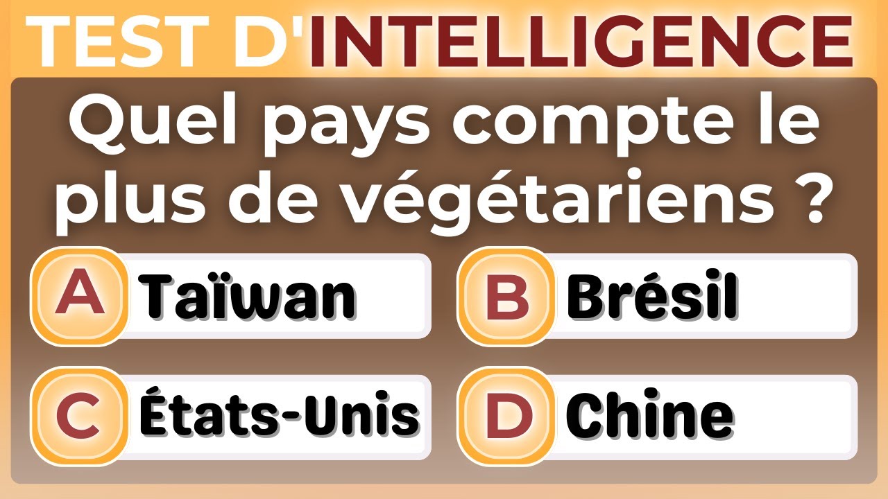 CE QUIZ METTRA VOTRE INTELLIGENCE À L’ÉPREUVE : IREZ-VOUS AU-DELÀ DE 50 % ?