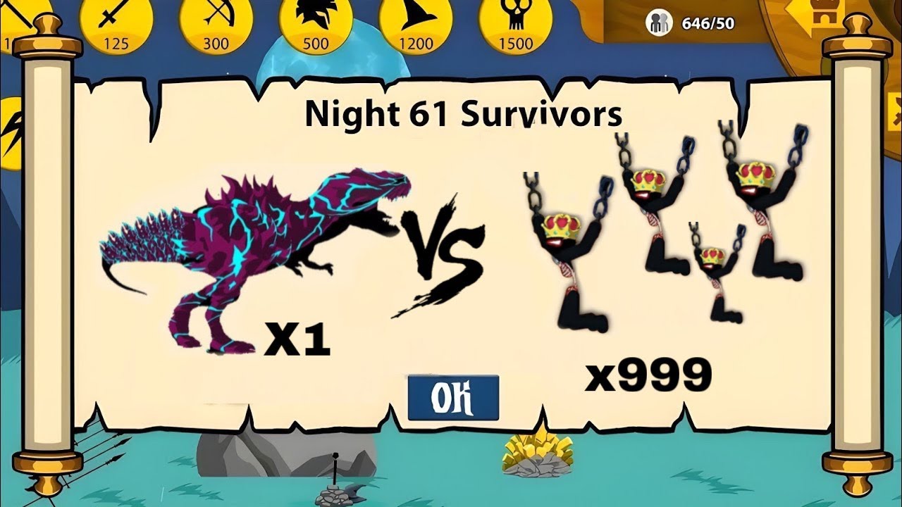 SUMMOM BOSS LUNARCLOPS BATTLE FINAL BOSS VS T-REX MAX POWER - HACK STICK WAR LEGACY