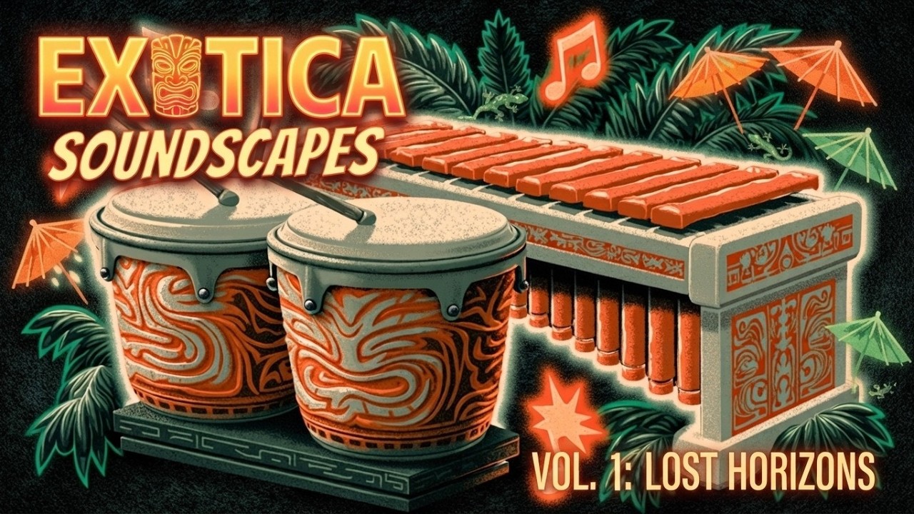 Hypnotic Tiki Music ~ Exotic Bongo Grooves & Relaxing 1950s Exotica Lounge for Retro Bars