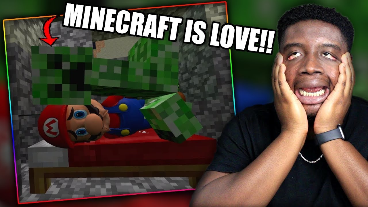 MARIO MEETS A CREEPER! | SMG4: If Mario Was in... Minecraft Reaction!