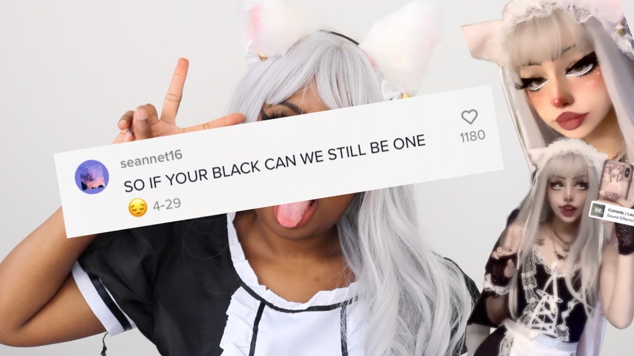 BLACK GIRL TRIES CAT GIRL MAKEUP