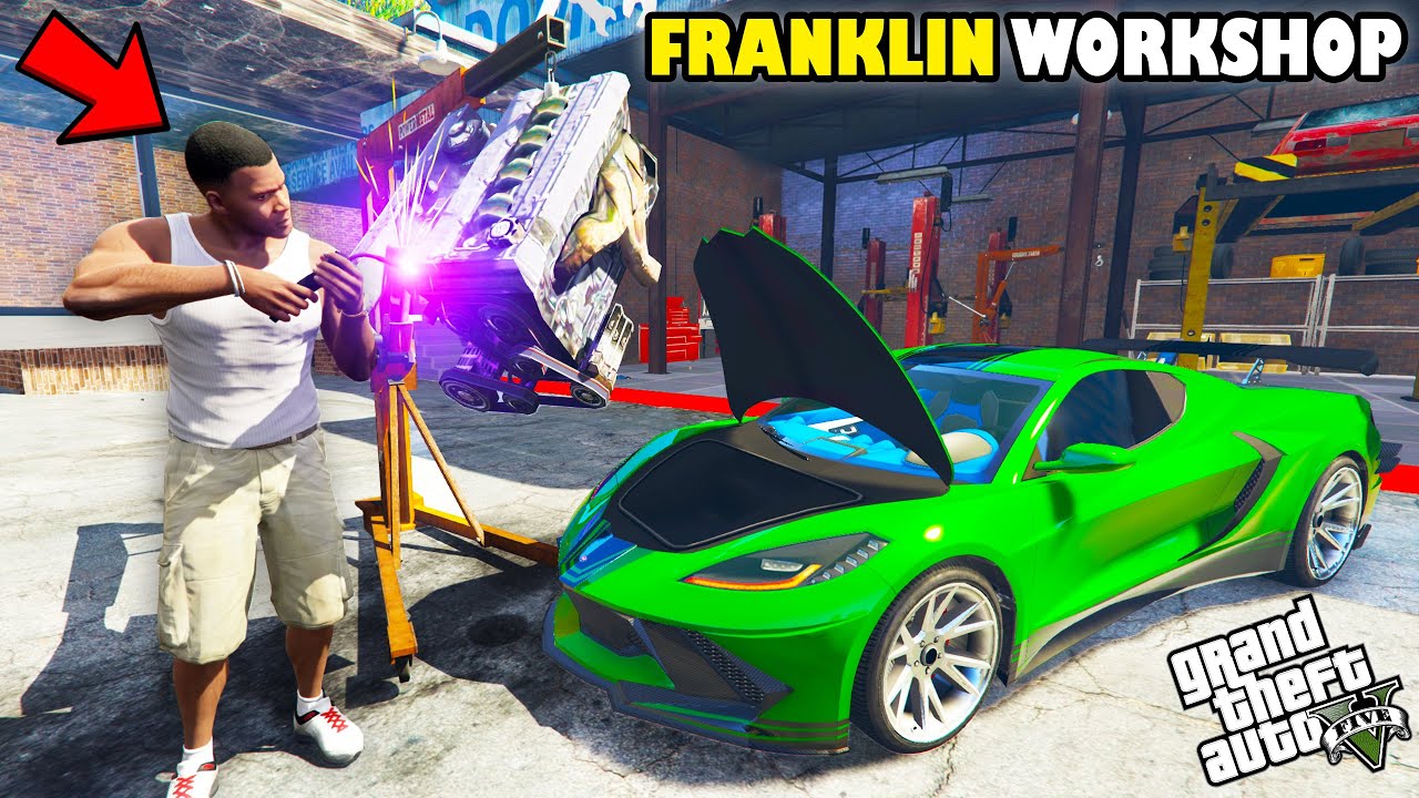 Franklin Become Mechanic And Upgrade Biggest Workshop in Los Santos GTA 5 | SHINCHAN and CHOP