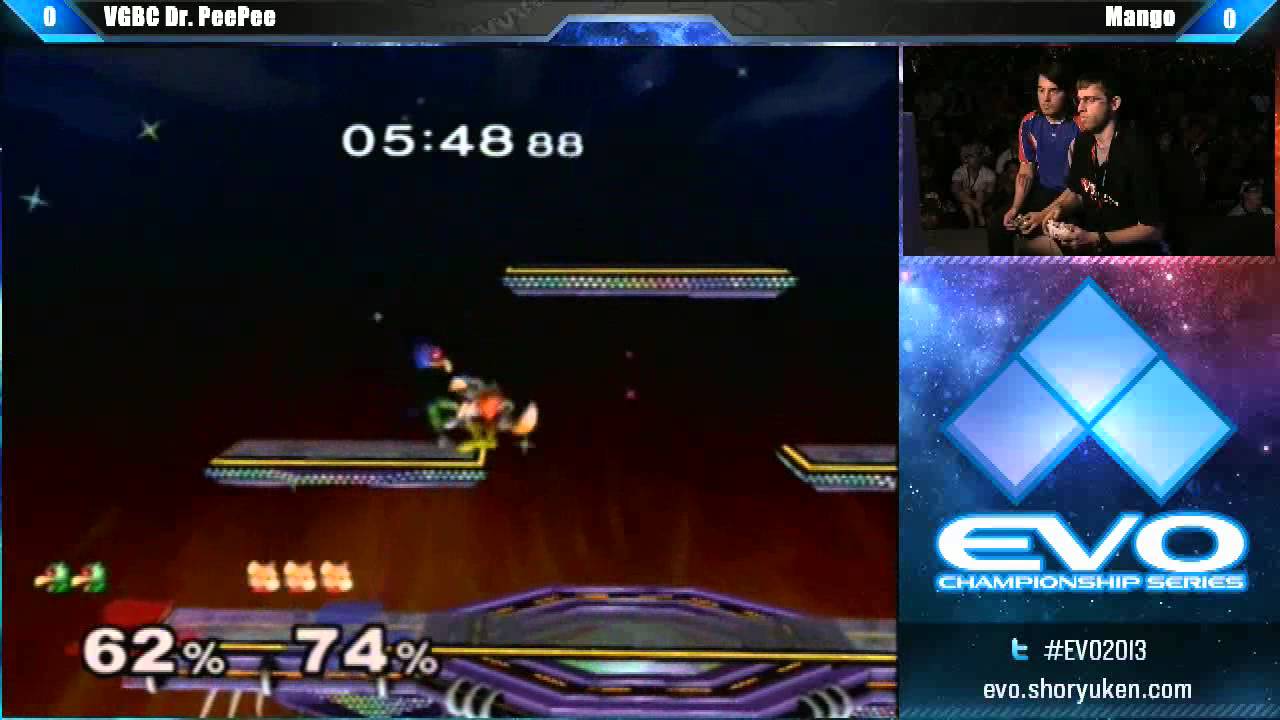 EVO 2013 SSBM Top 8 - Dr PeePee (Falco) vs Mango (Fox)
