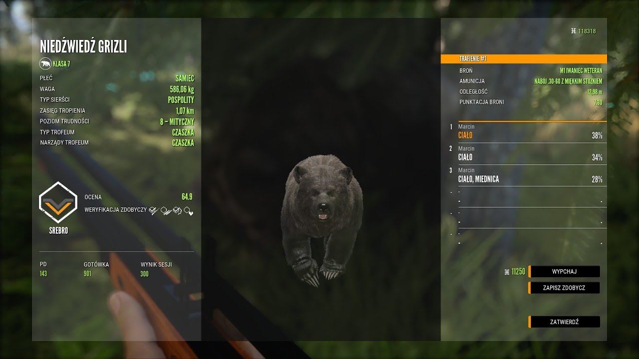 Mityczny Niedźwiedź Grizzly / the Hunter Call of the Wild XXI odcinek