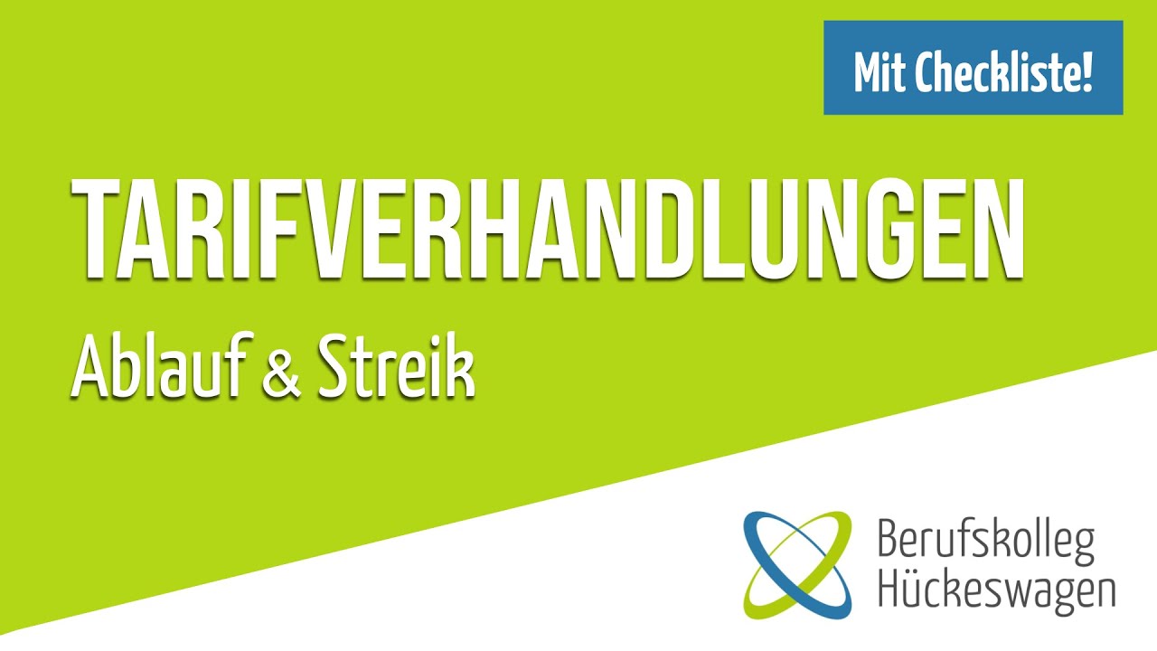 Tarifverhandlungen einfach erkl&auml;rt | Ablauf, Streik, Aussperrung