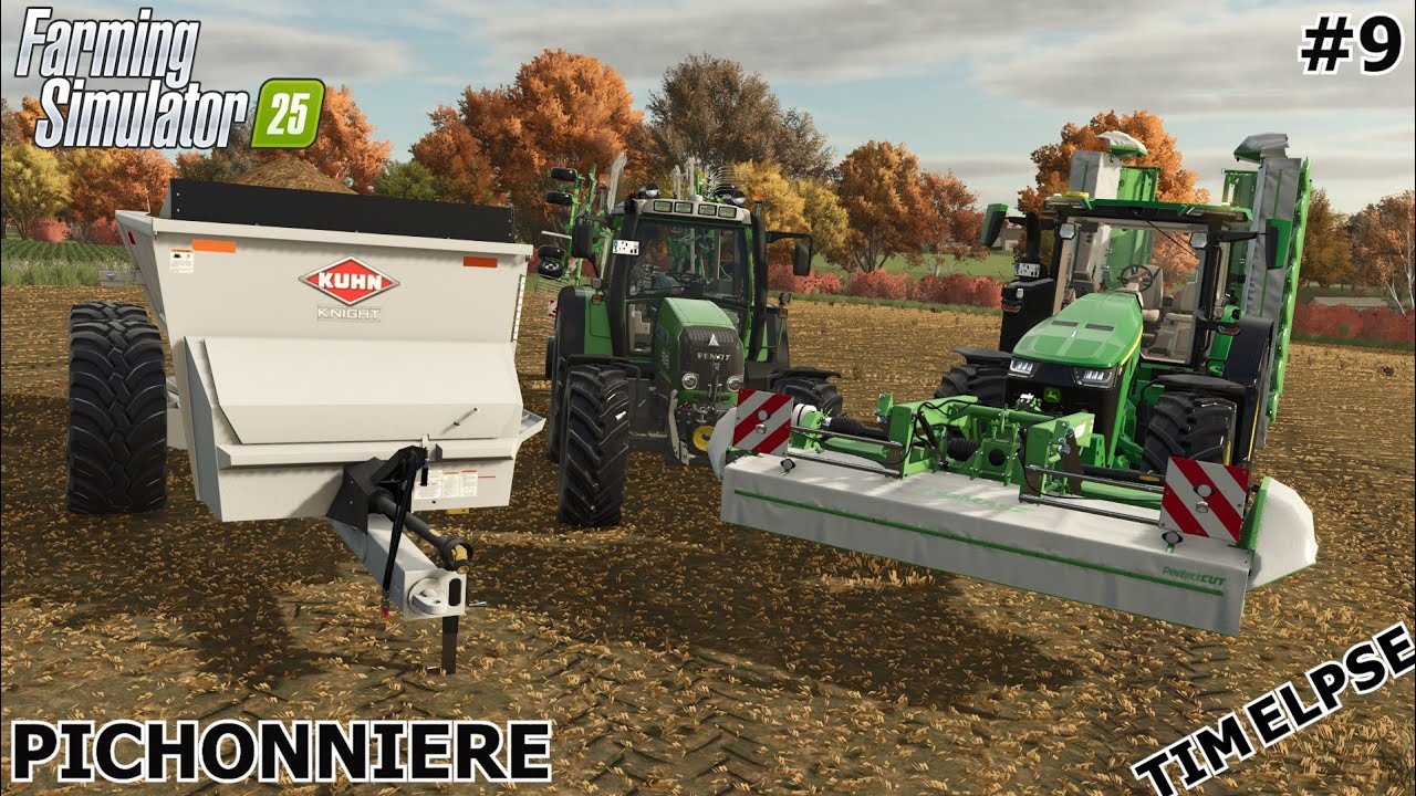  🚜💩SPREADING MANURE & MOWING THE GRASS | PICHONNIERE | FS25 | EPISODE 9 