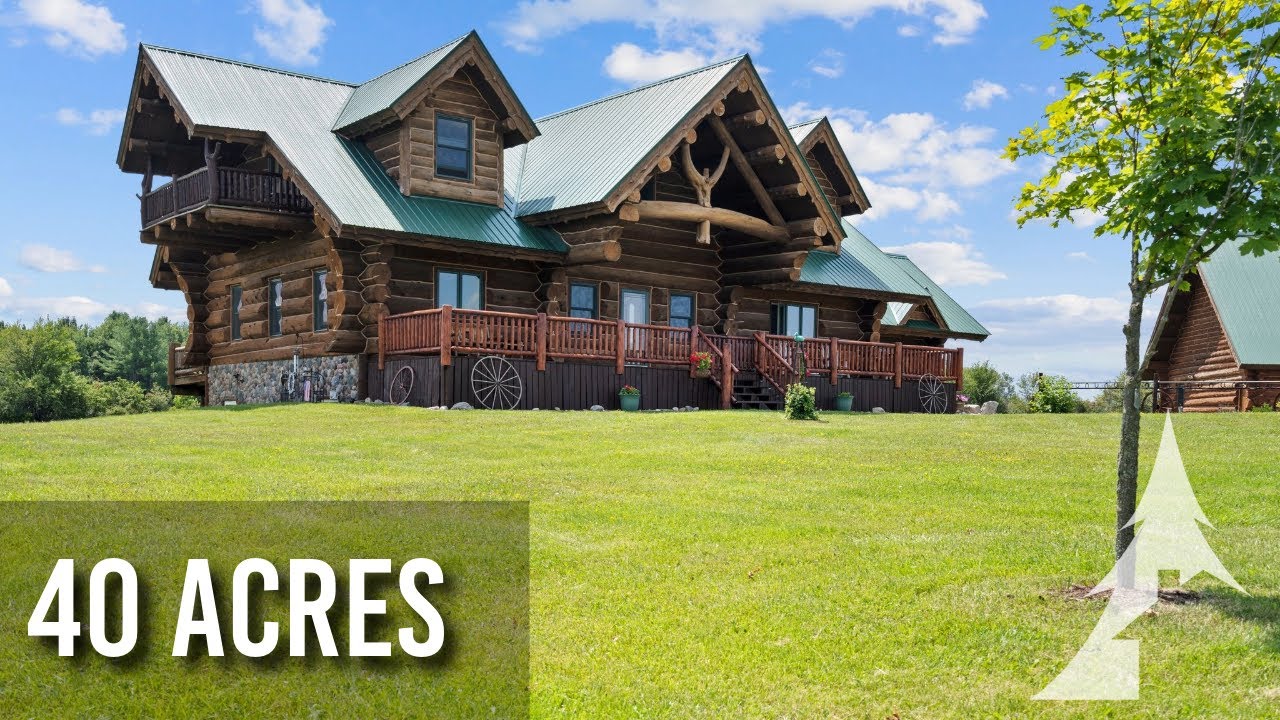 Custom Lincoln LOG HOME in Michigan!! - Century 21 Trophy Class